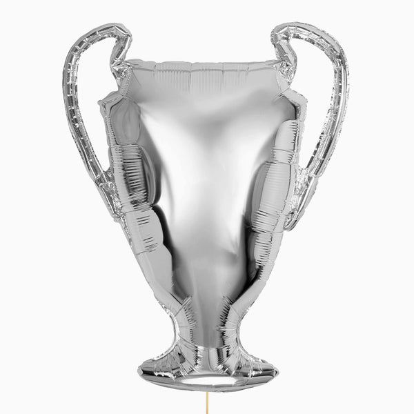 Pokal Folieballon Sølv - 1 stk (84 cm) | Fodbold Folieballoner - Temashop