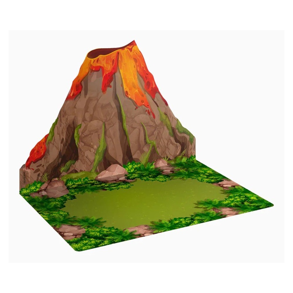 Vulkan Serveringsfad - 1 stk (26 x 39 cm) | Dinosaurus Serveringsfad - Temashop