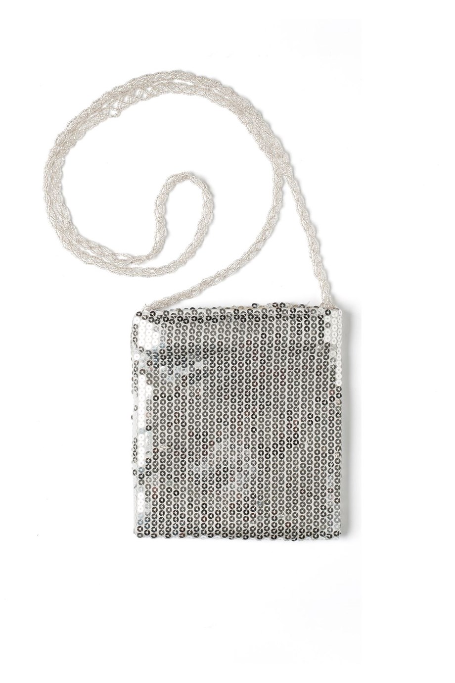 Paillettaske Sølv