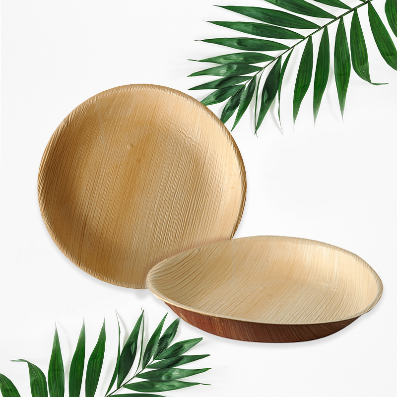 Palmeblade Skåle Eco - 6 stk (17,5 x 3,5 cm) | Natur tema Tallerkner - Temashop