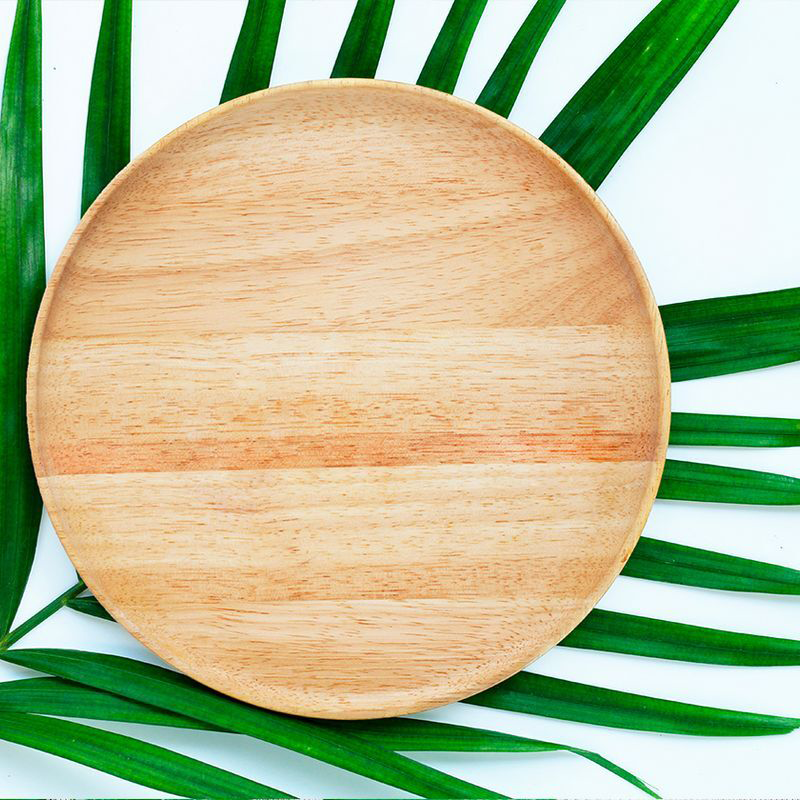 Palmeblade Tallerkener Stor Eco - 25 stk (23 x 2,5 cm) | Natur tema Tallerkner - Temashop