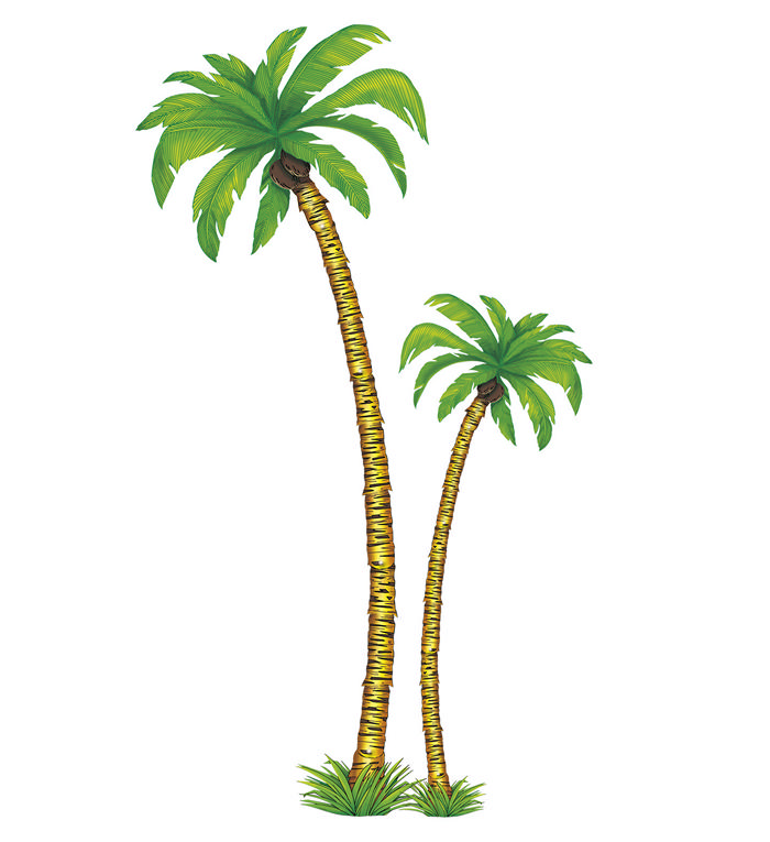 Palmetræer - 2 stk (180 cm) | Hawaii Cutouts - Temashop