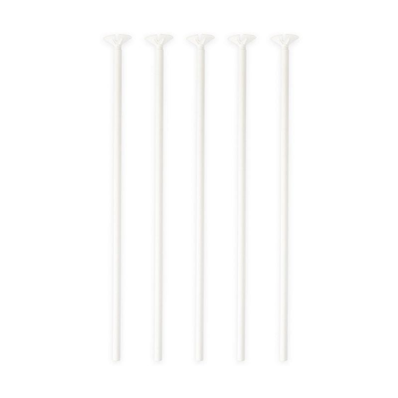 Papir Ballonpinde Hvid - 10 stk (40 cm) - Temashop