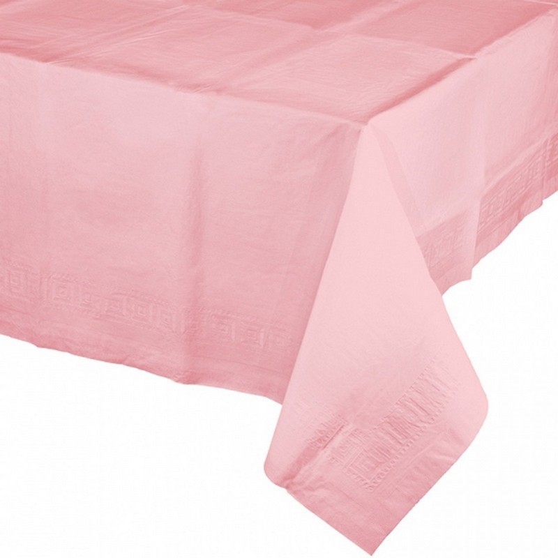 Papirsdug Pastel Lyserød - 1 stk (137 x 274 cm) | Lyserødt Tema Duge - Temashop