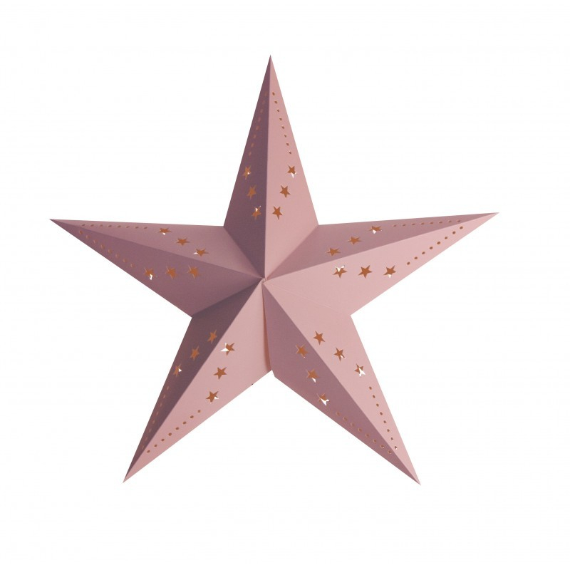 Papirstjerne Pastelrosa - 1 stk (30 cm) | Julepynt Julepynt - Temashop