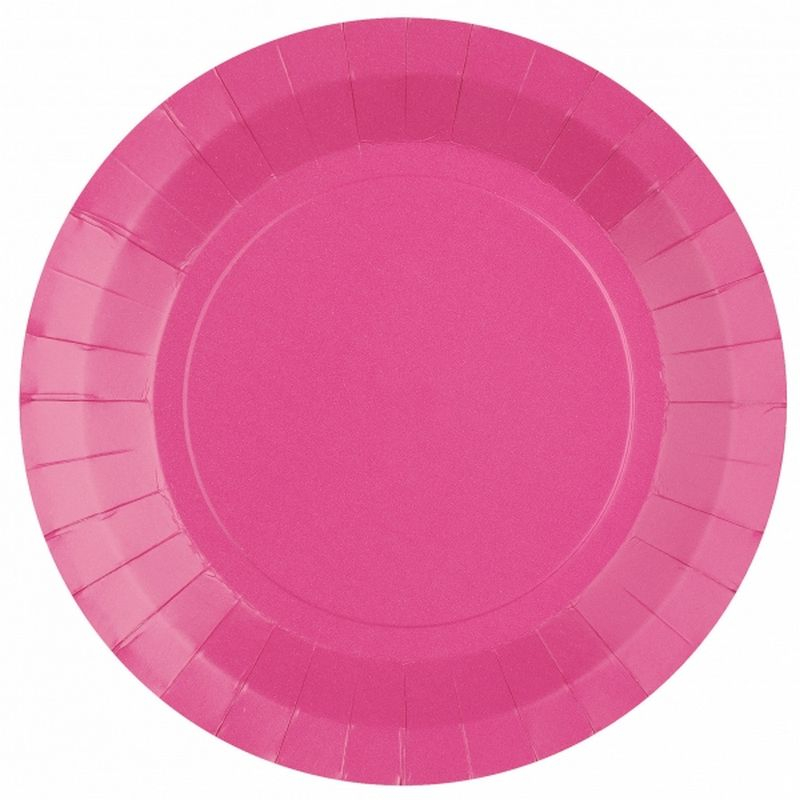 Paptallerkener Pink - 10 stk (17,5 cm) | Pink tema Tallerkner - Temashop