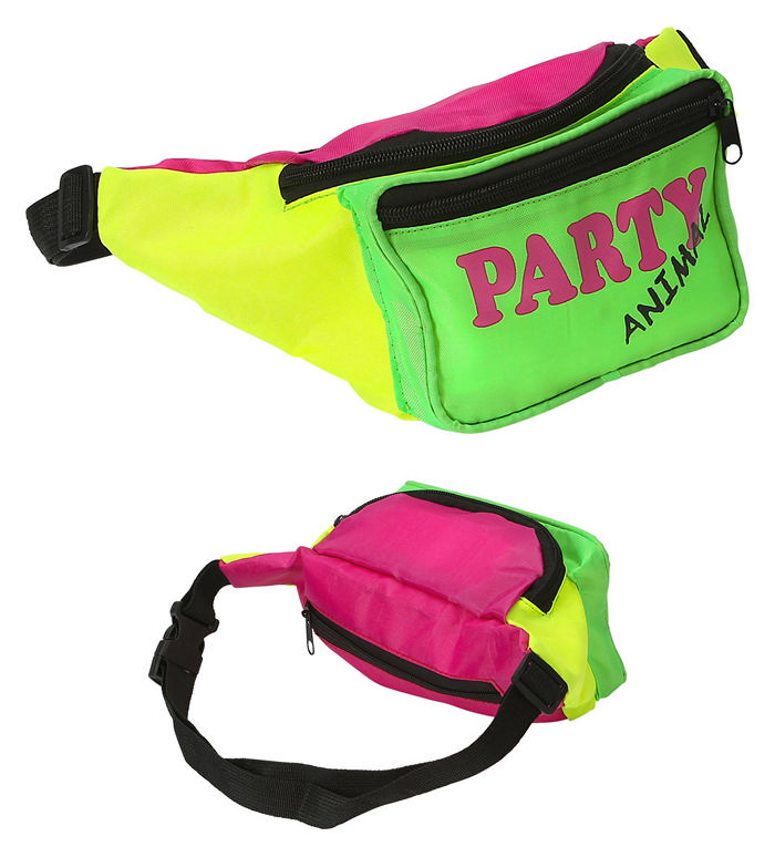 Party 80'er Bæltetaske | 80'erne Totally Taske / Pung - Kropstilbehør - Temashop