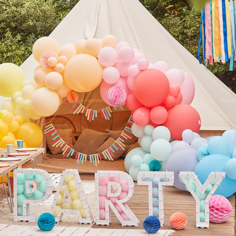 Party Mosaik Ballonbokse - 5 dele (69,6 x 60 cm) - Temashop