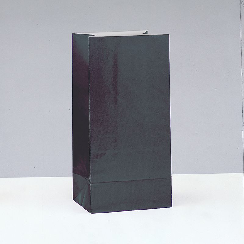 Party Papirsposer Sort - 12 stk (25,4 x 13,3 x 8,9 cm) - Temashop