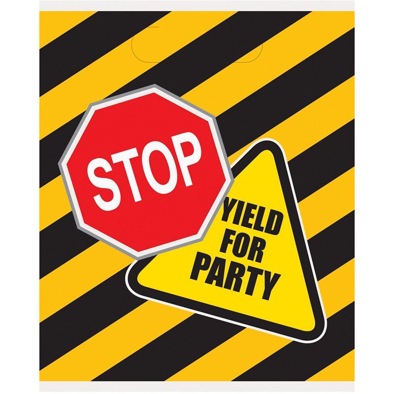 Party Zone Festposer - 8 stk (22,5 x 18,5 cm) | Bygmester Poser / Goodiebags - Temashop