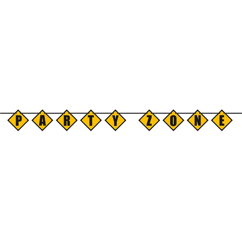 Party Zone Guirlande - 1 stk (275 x 21 cm) | Bygmester Guirlander - Temashop