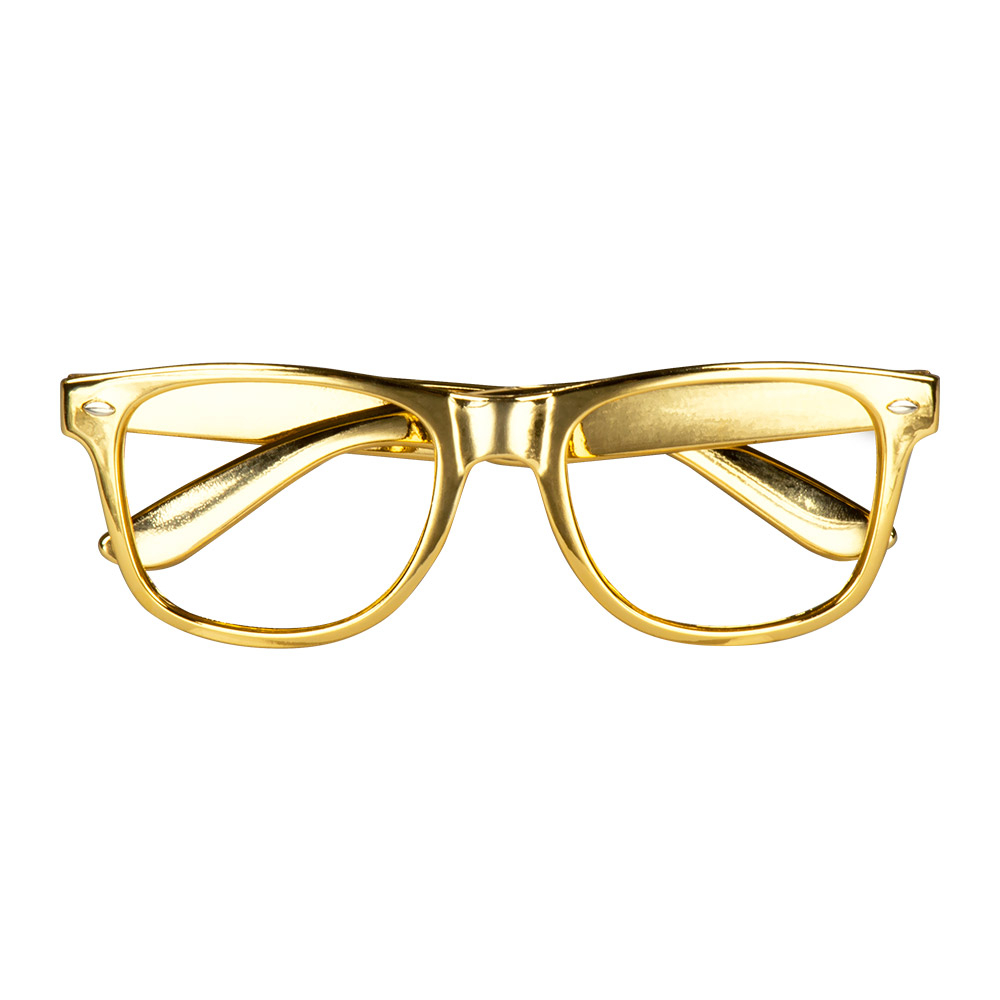 Partybriller Guld | Guld tema Briller - Hovedtilbehør - Temashop