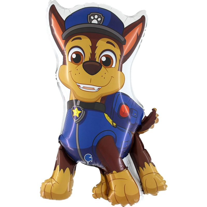 Paw Patrol Chase Folieballon - 1 stk (46 x 78 cm) | Paw Patrol Folieballoner - Temashop