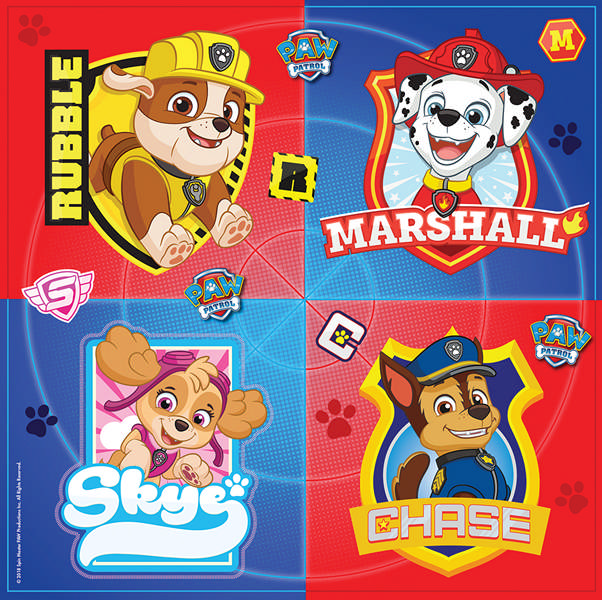 Paw Patrol Servietter - 16 stk (33 x 33 cm) | Paw Patrol Servietter - Temashop