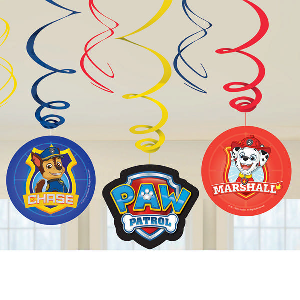 Paw Patrol Swirls - 6 stk (61 cm) | Paw Patrol Spiraler/string - Temashop