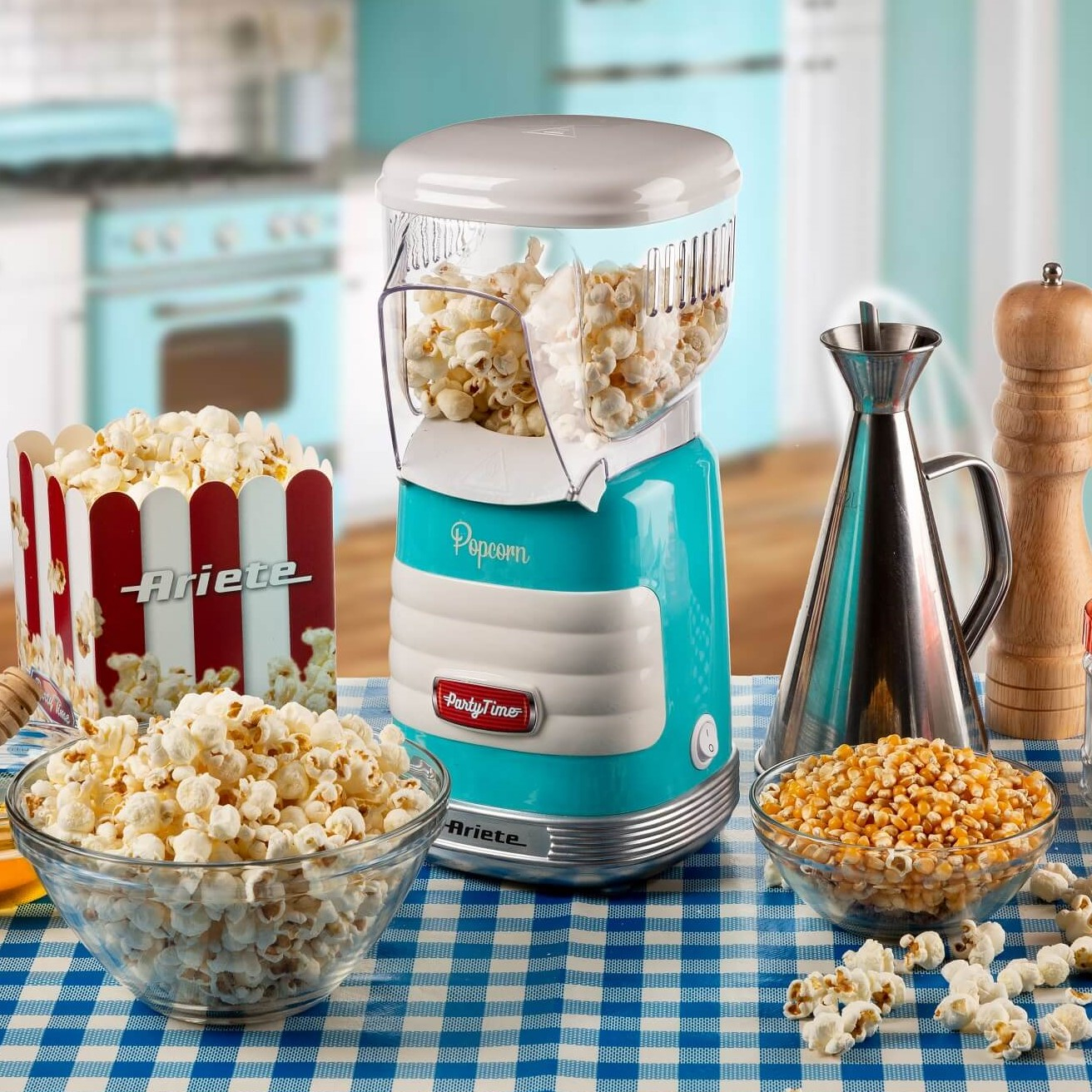 ArieteÂ® Vintage Popcornmaskine Blå