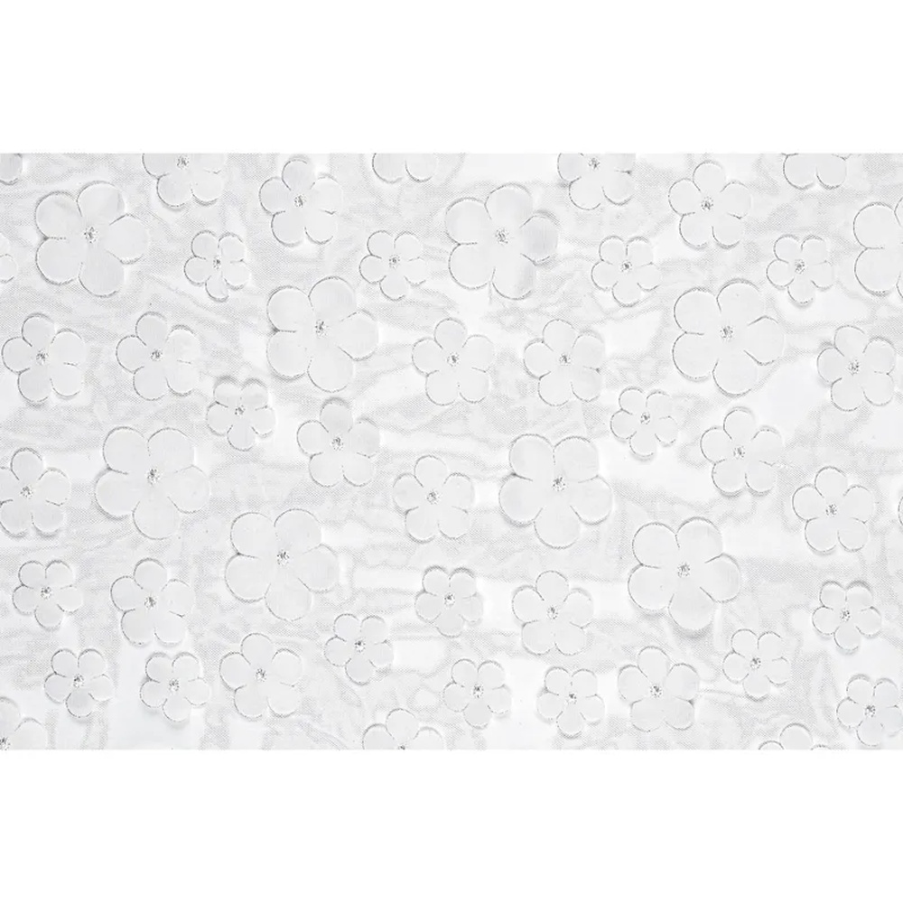 Blomster Bordløber Hvid