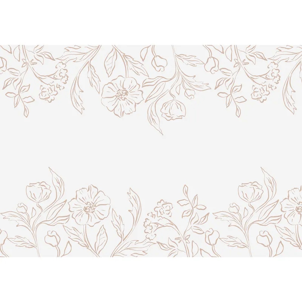 Blomstret Bordløber Beige