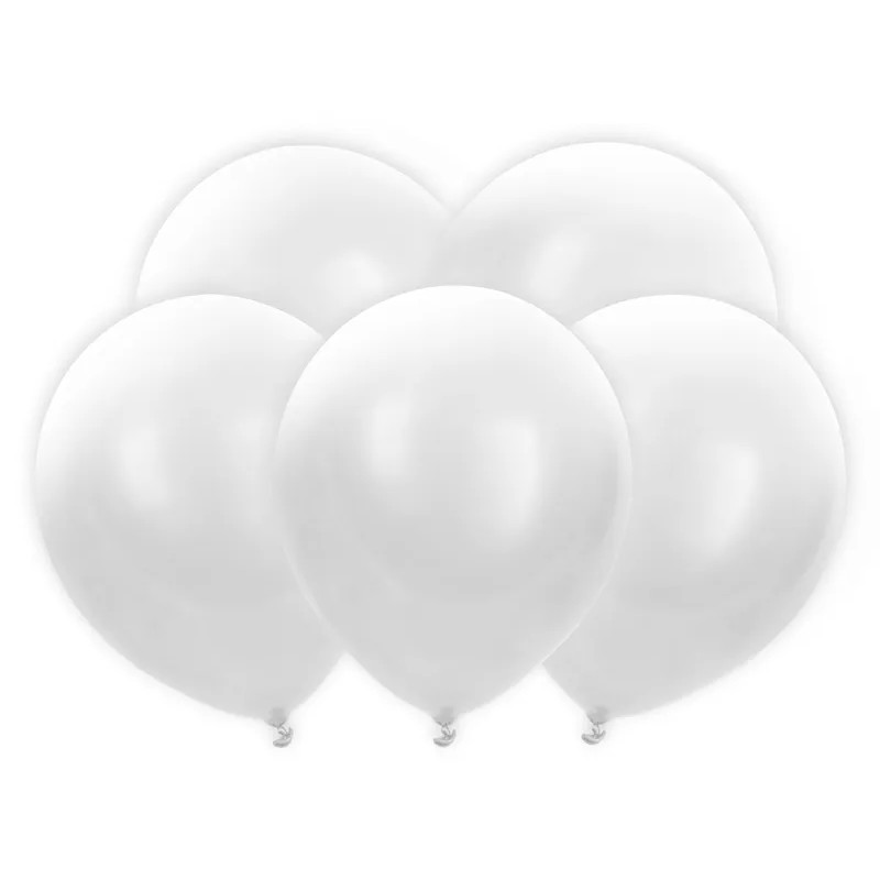 LED Latexballoner Hvid - 5 stk (30 cm) - Temashop