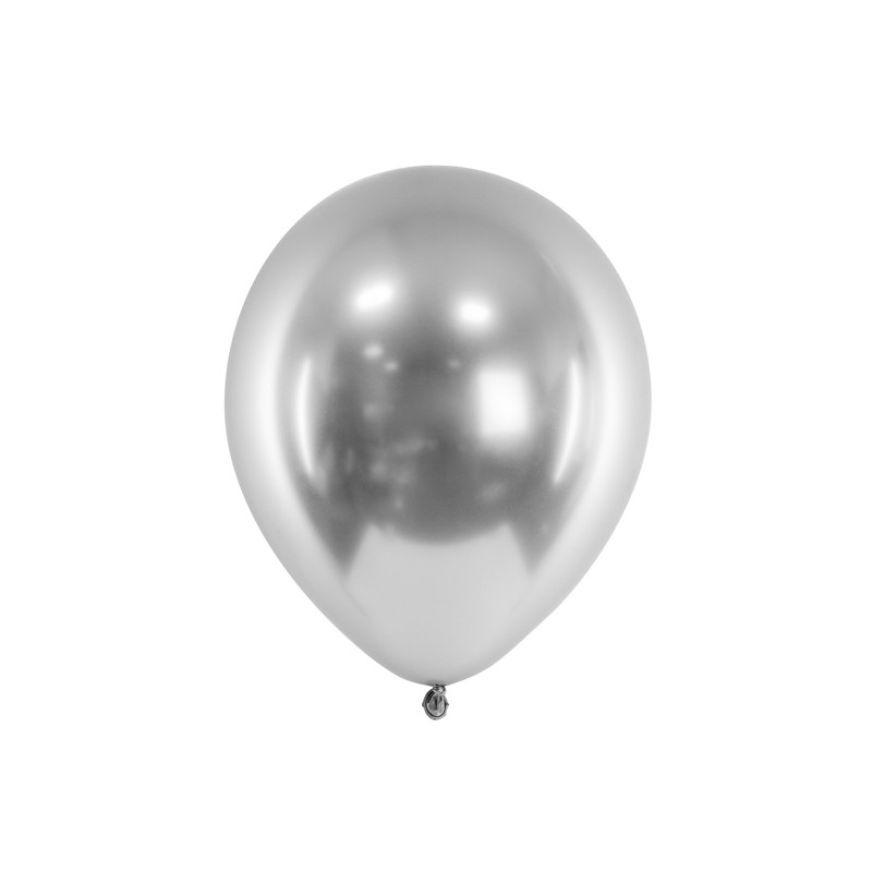 Metalliske Latexballoner Sølv - 10 stk (30 cm) | Sølv tema Latexballoner - Temashop