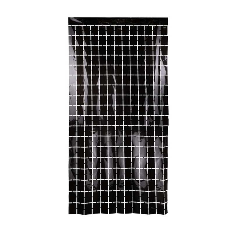 Firkantet Backdrop Sort - 1 stk (100 x 200 cm) | Sort tema Vægbaggrunde - Temashop