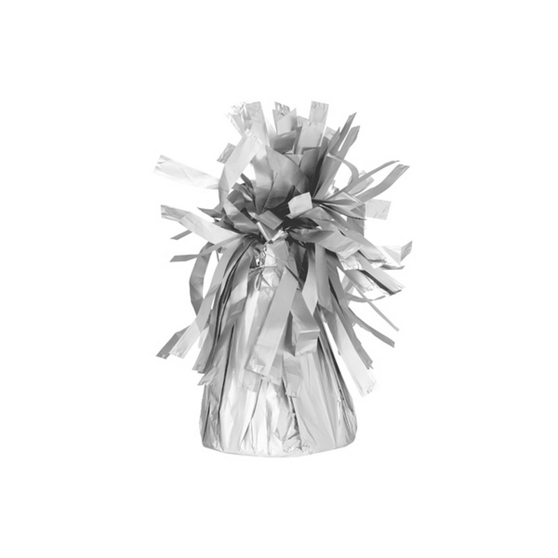 Satin Ballonvægt Sølv - 1 stk (130 g) | Sølv tema Ballonvægte - Temashop