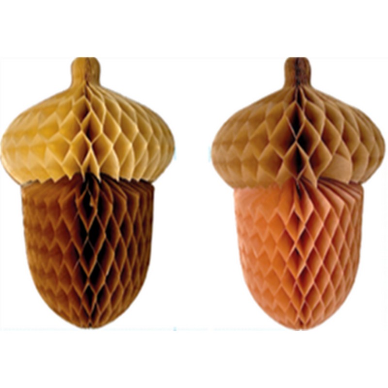 Agern Honeycombs - 2 stk (27 cm) | Skov Honeycomb-figur - Temashop