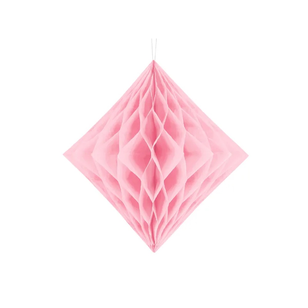 Diamant Honeycomb Lyserød