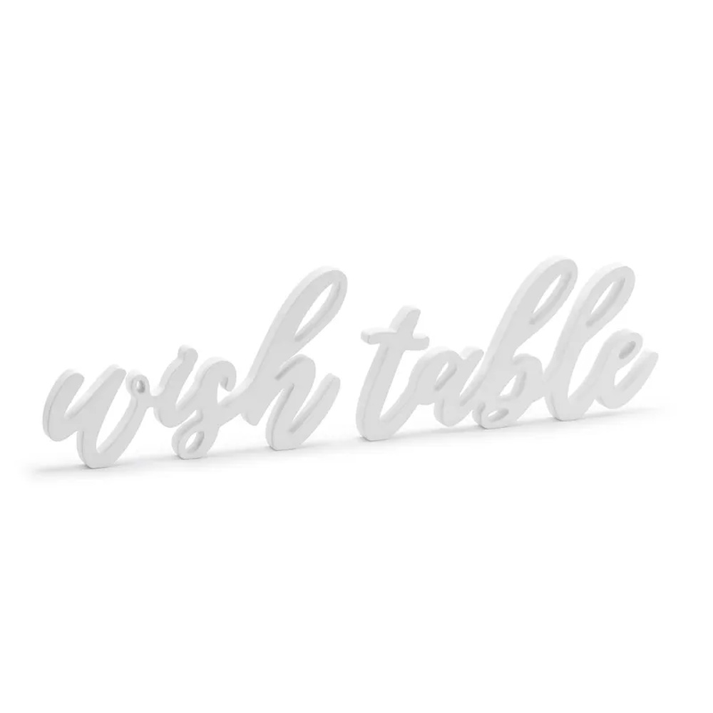 Wish Table Træskilt - 1 stk (10 cm) | Bryllup Skilte - Temashop