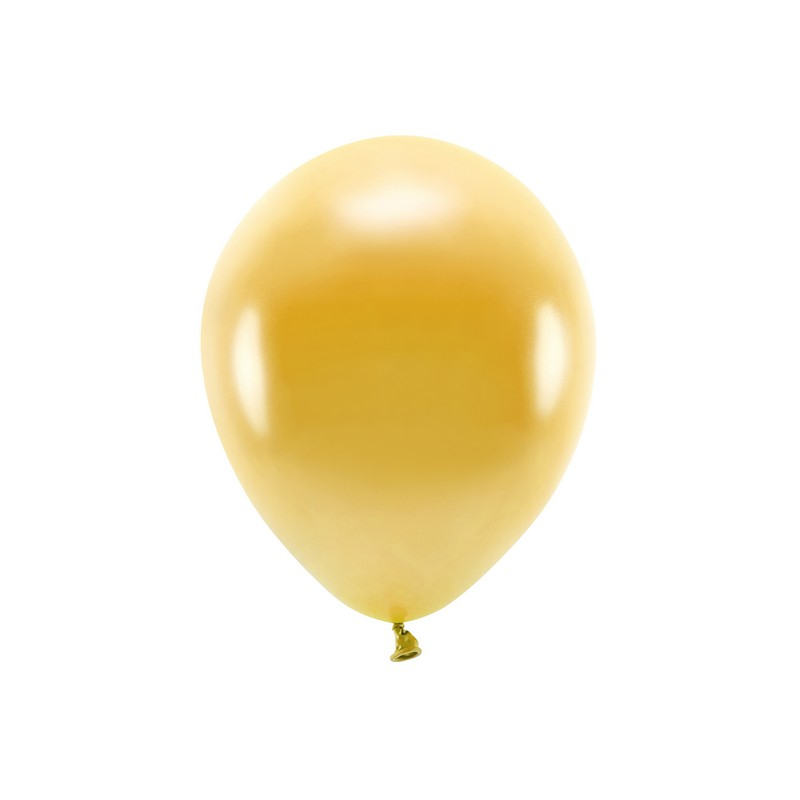 Basic Metalliske Latexballoner Guld - 10 stk (30 cm) | Guld tema Latexballoner - Temashop