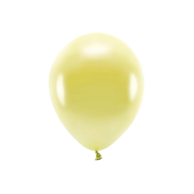 Basic Metalliske Latexballoner Lys Gul - 10 stk (30 cm) | Gul tema Latexballoner - Temashop