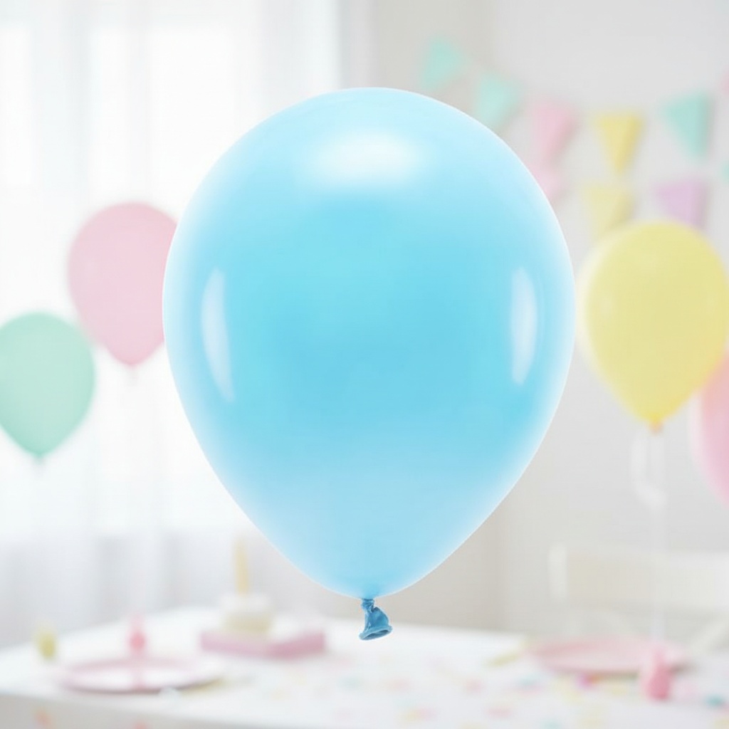 Basic Pastel Latexballoner Lyseblå - 10 stk (30 cm) | Blåt tema Latexballoner - Temashop