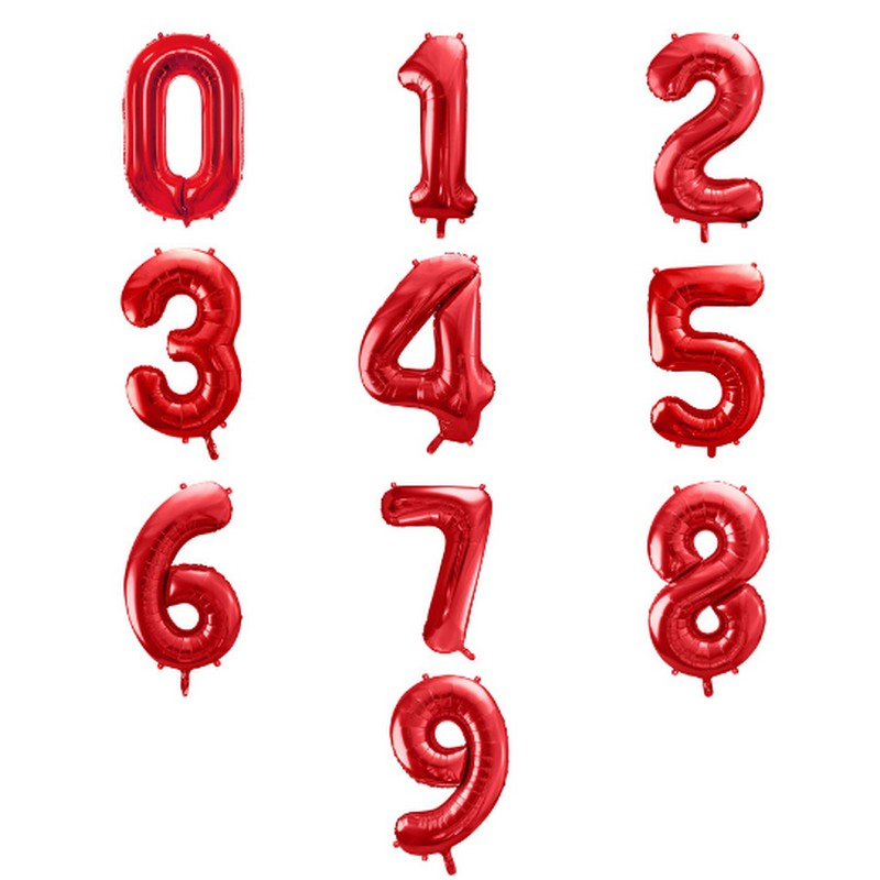 Kæmpe Talballoner Rød