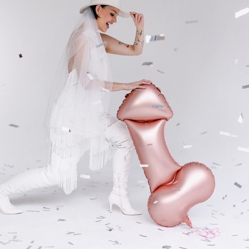 Penis Folieballon Rosaguld