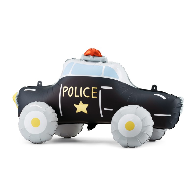 Politibil Folieballon - 1 stk (90 x 41 cm) | Politi Folieballoner - Temashop