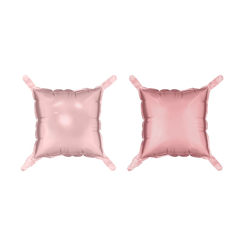 Firkant Folieballoner Rosaguld