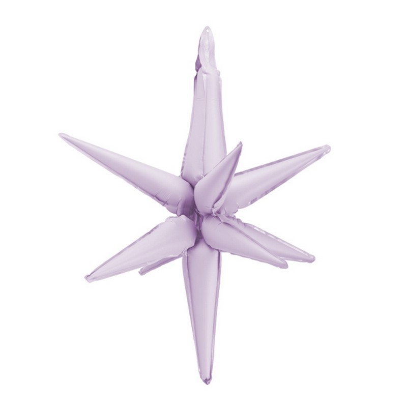3D Stjerne Folieballon Lilla