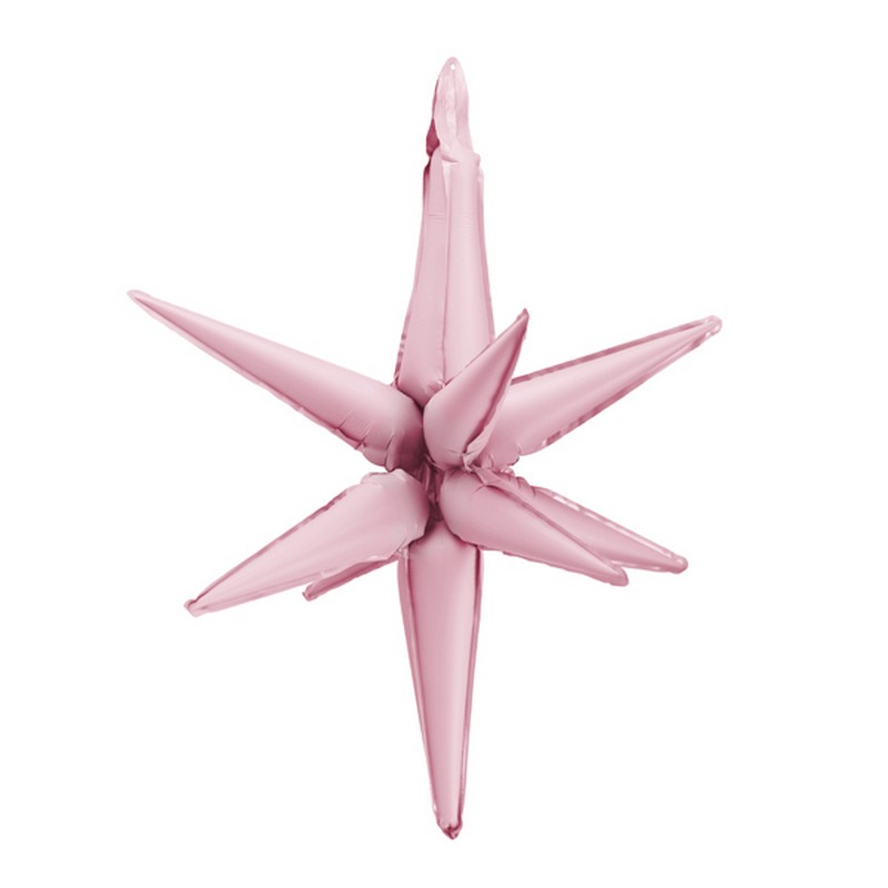 3D Stjerne Folieballon Lyserød