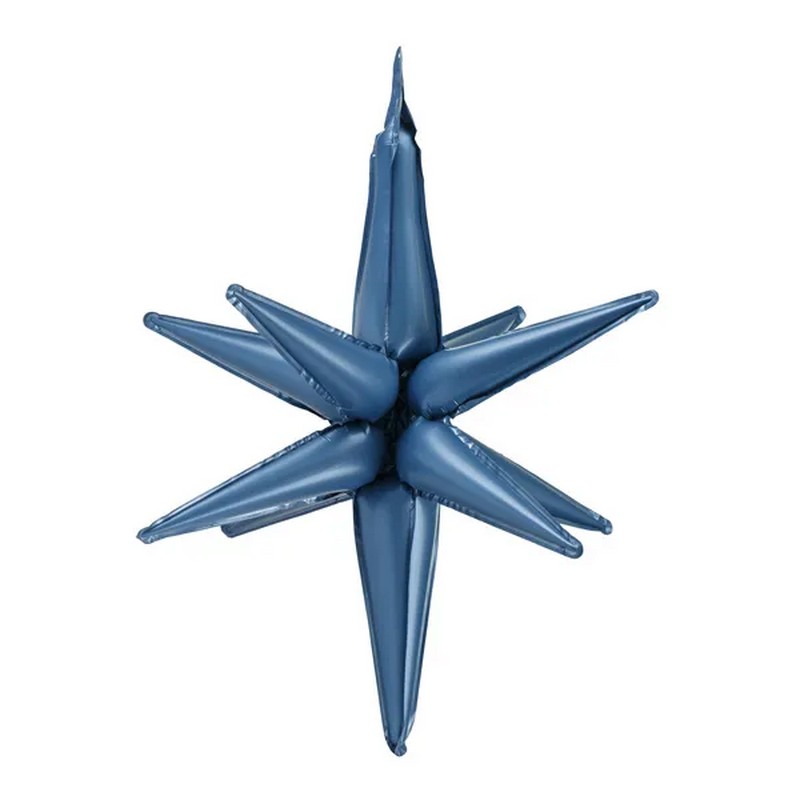 Stjerne 3D Folieballon Marineblå - 1 stk (50 cm) | Eid Folieballoner - Temashop