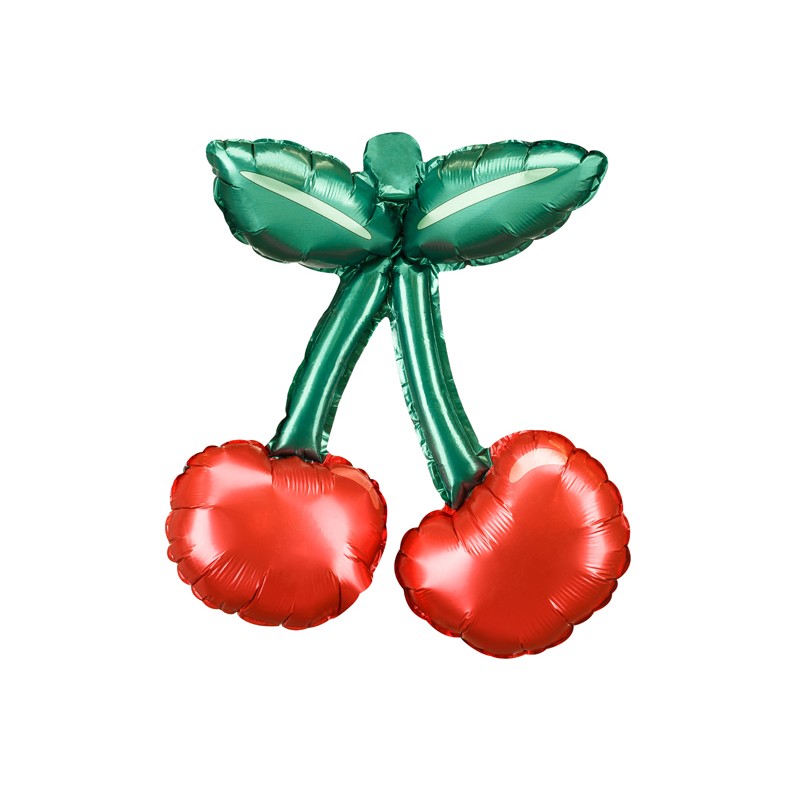 Kirsebær Folieballon - 3 stk (28 x 31 cm) | Frugt Folieballoner - Temashop