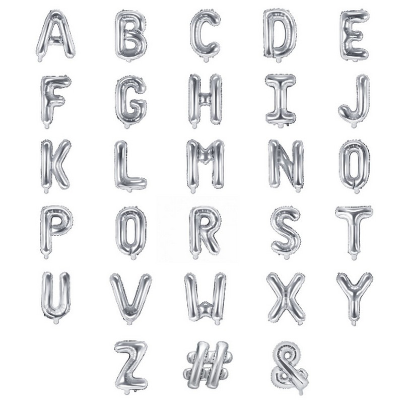 Bogstav Folieballoner Sølv
