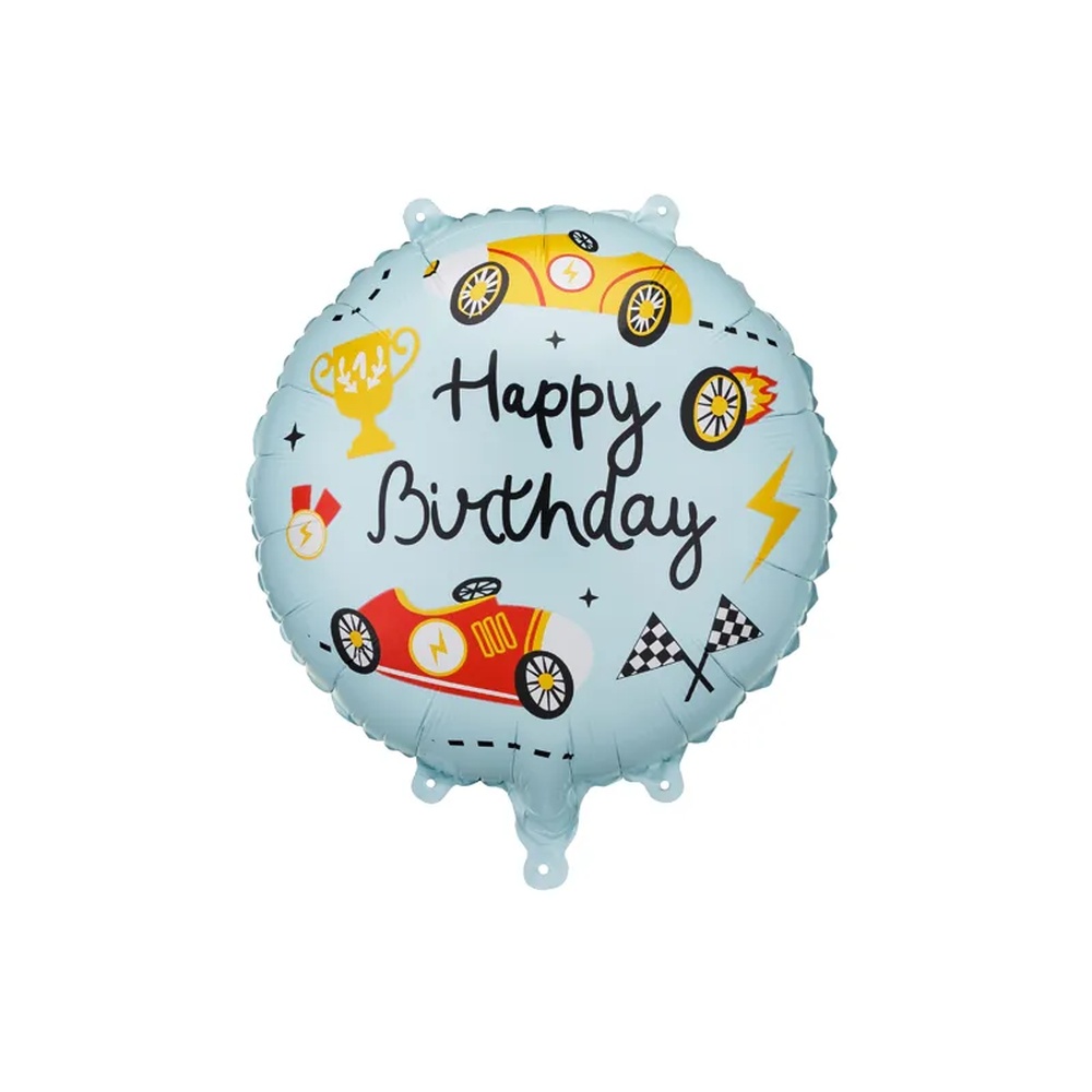 Happy Birthday Racer Folieballon