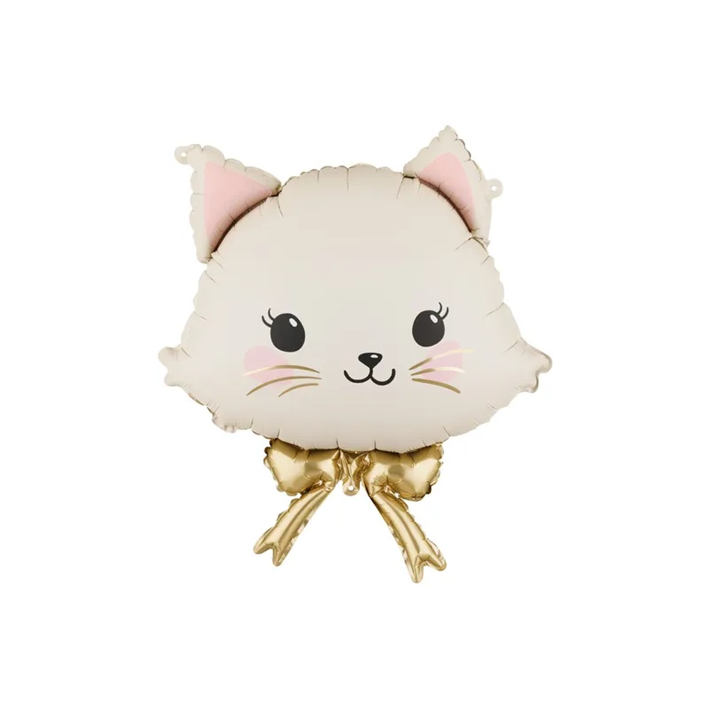 Kattehoved Folieballon - 1 stk (50 x 60 cm) | Kat Folieballoner - Temashop