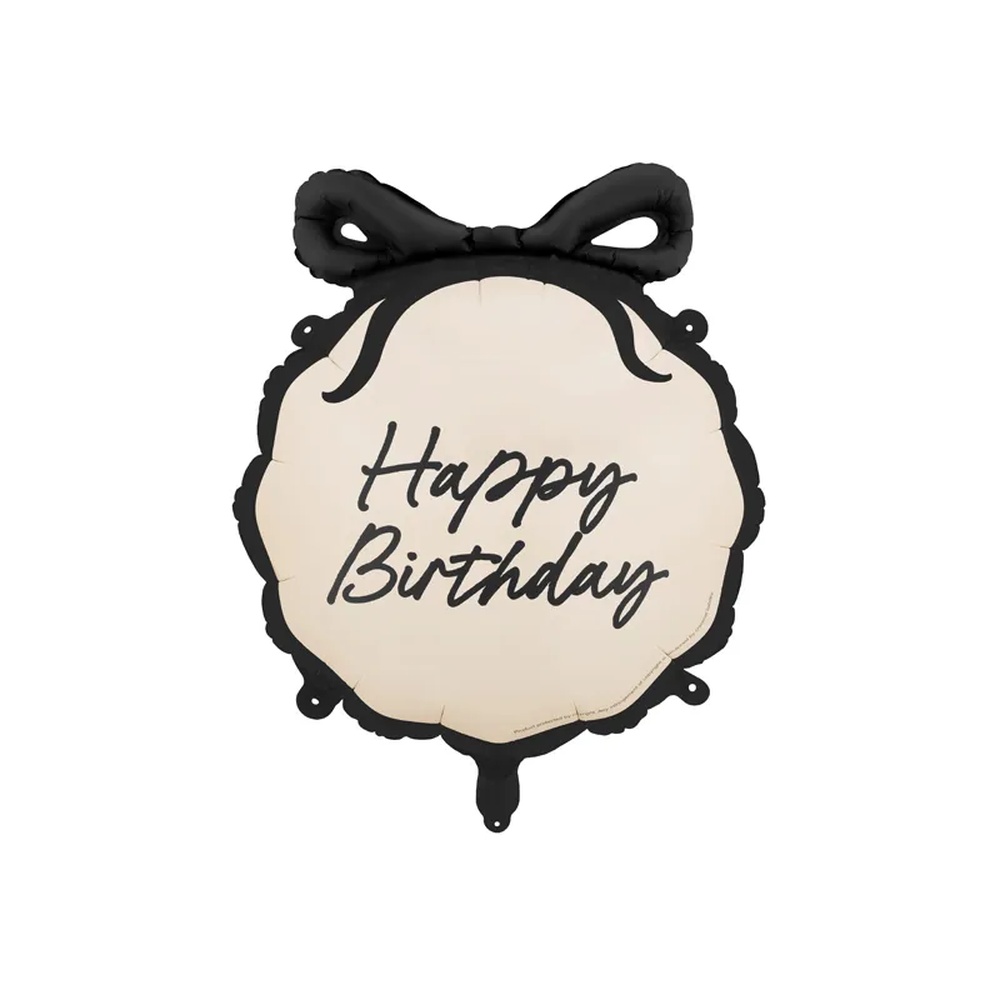 Happy Birthday Folieballon Med Sløjfe