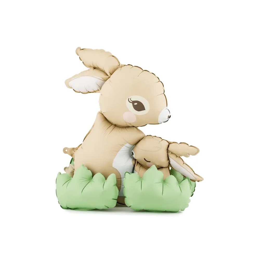 Stående Kaniner Folieballon - 1 stk (51 x 60 cm) | Bunny Folieballoner - Temashop