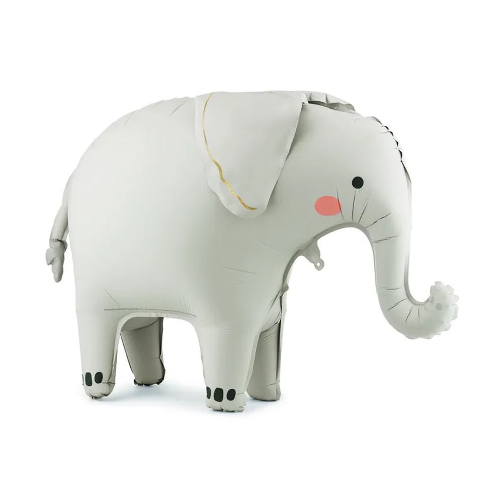 Stående Elefant Folieballon - 1 stk (91 x 61 cm) | Elefant Folieballoner - Temashop
