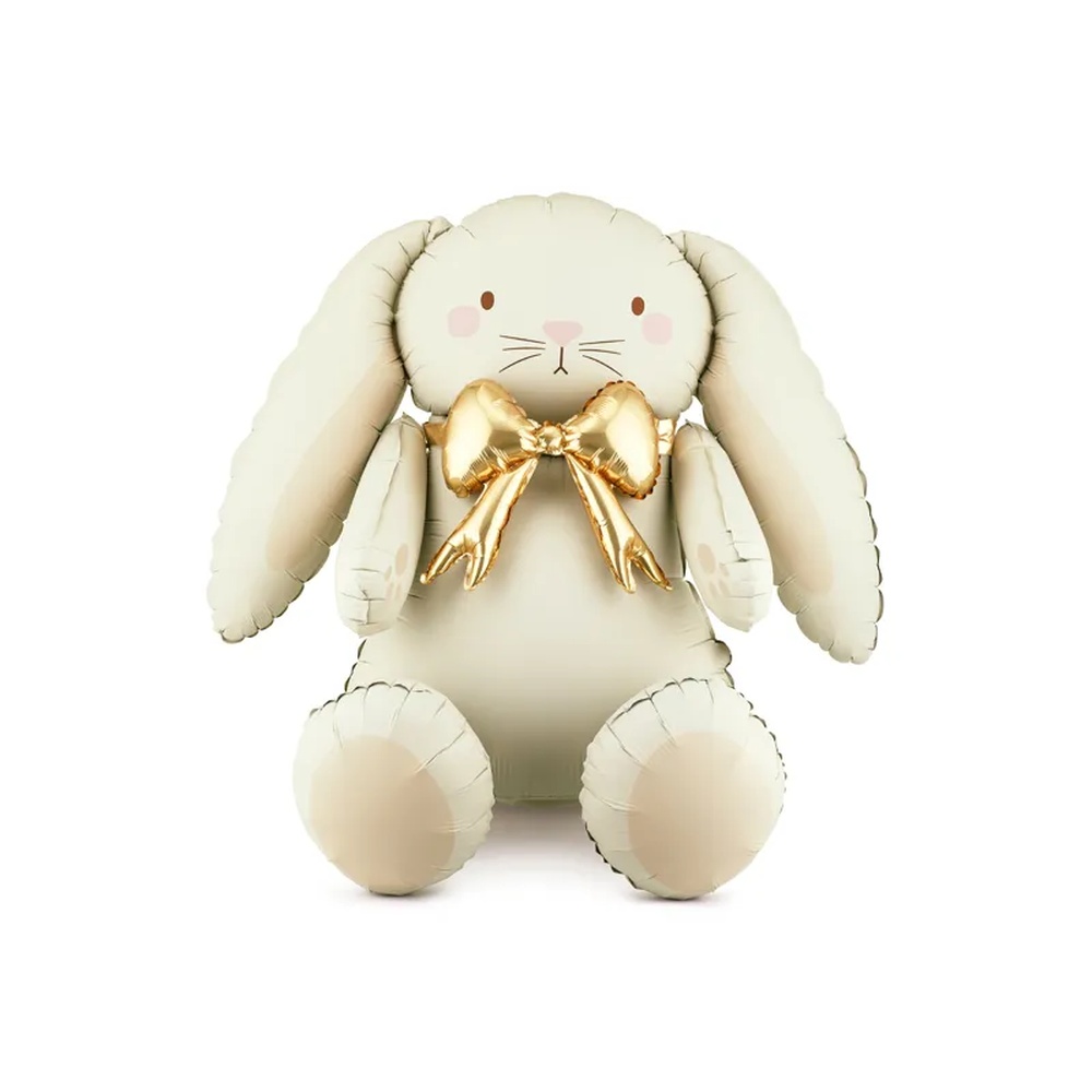 Siddende Kanin Folieballon - 1 stk (74 x 84 cm) | Bunny Folieballoner - Temashop
