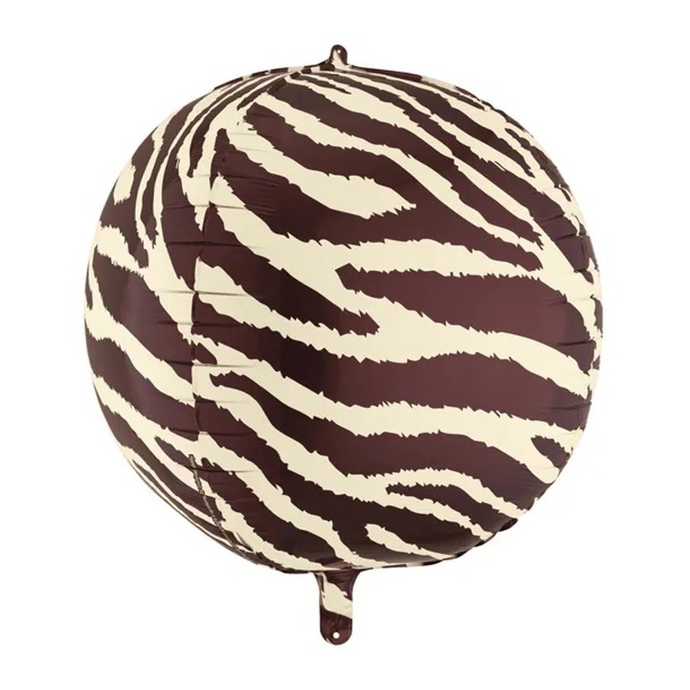 Zebra Folieballon - 1 stk (Ø 50 cm) | Zebra Folieballoner - Temashop