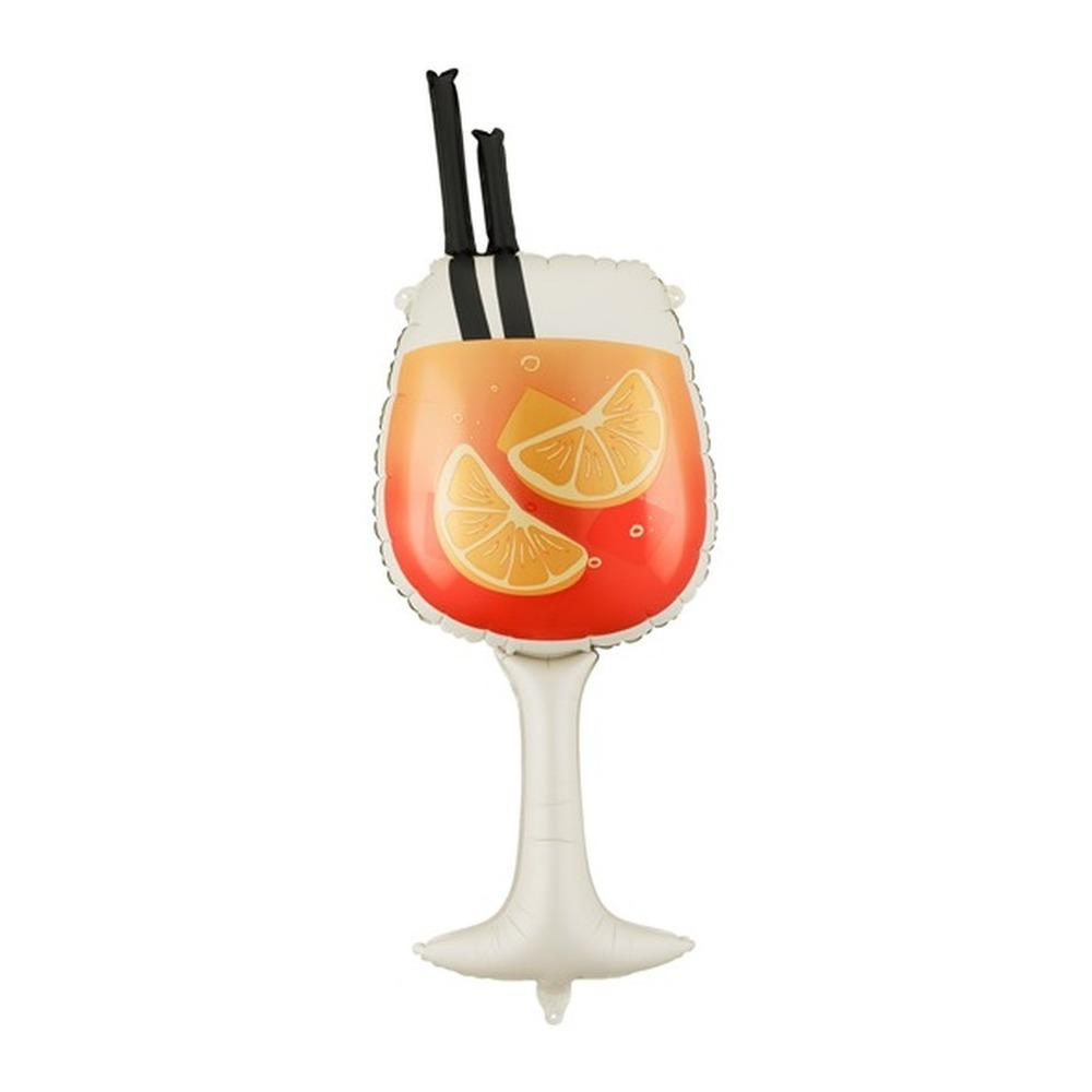 Drink Folieballon Orange/Sort