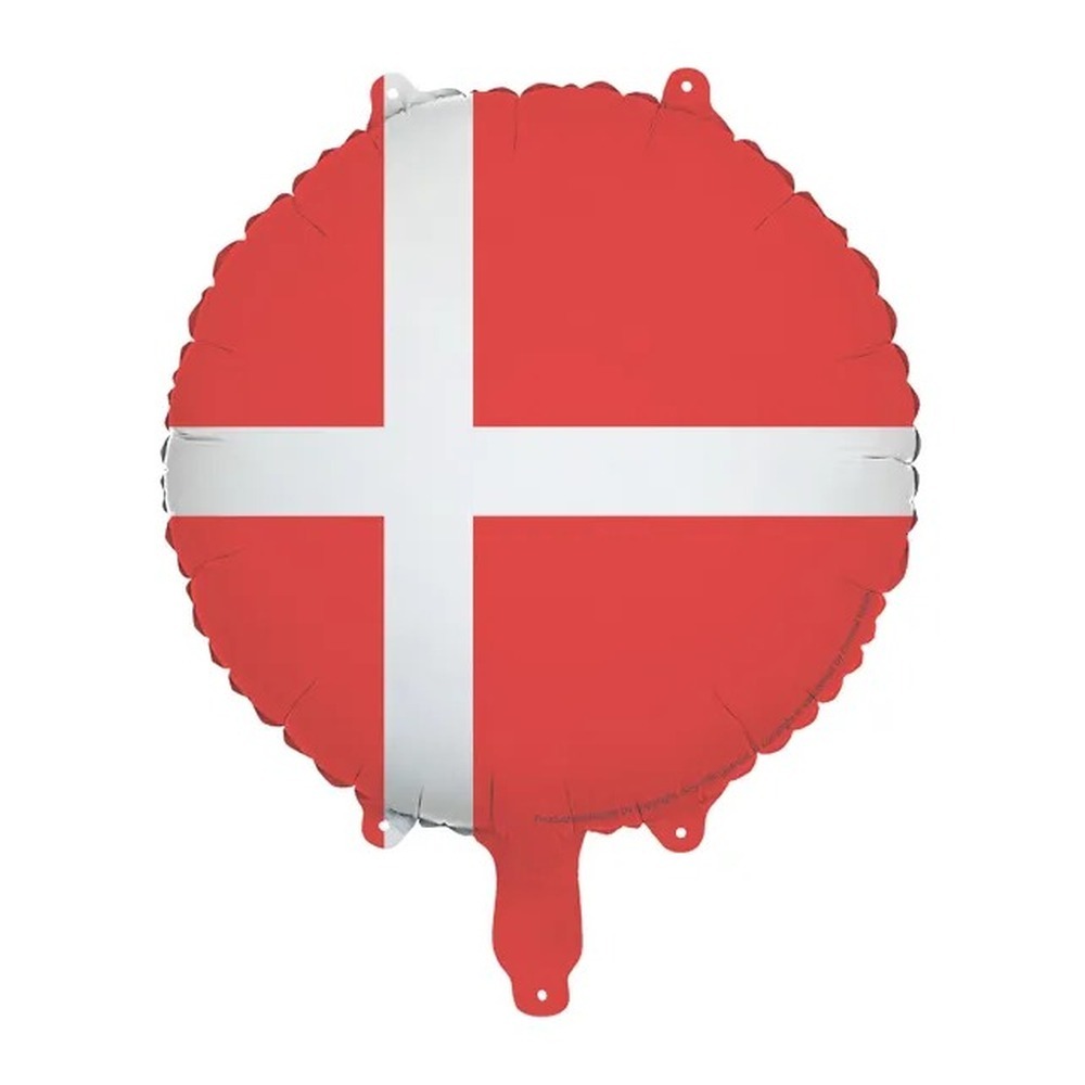 Rund Dannebrog Folieballon